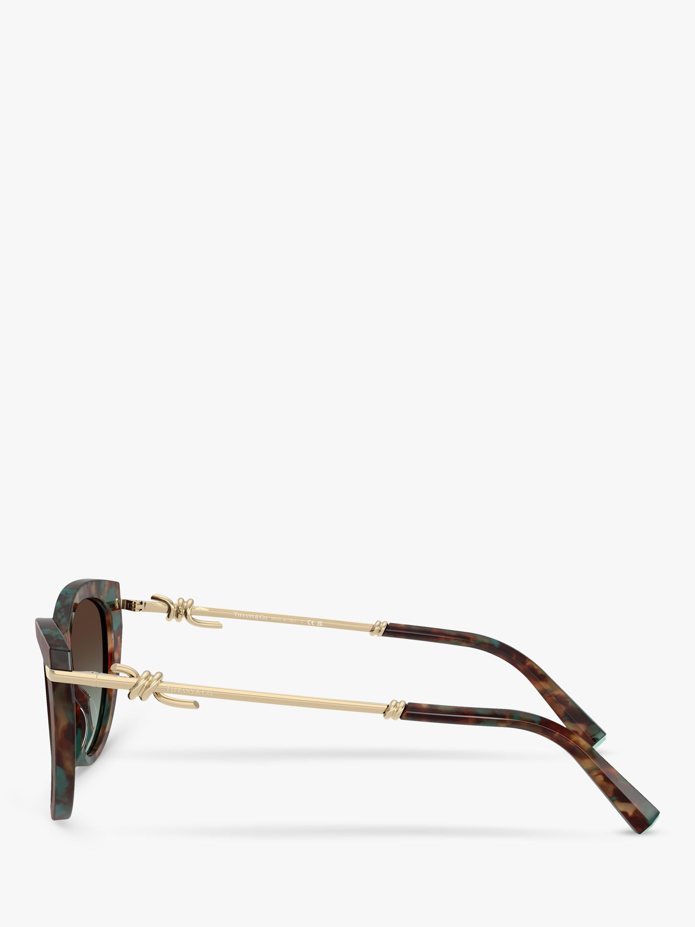 Tiffany & Co Cat's Eye sunglasses brown Havana blue - British product