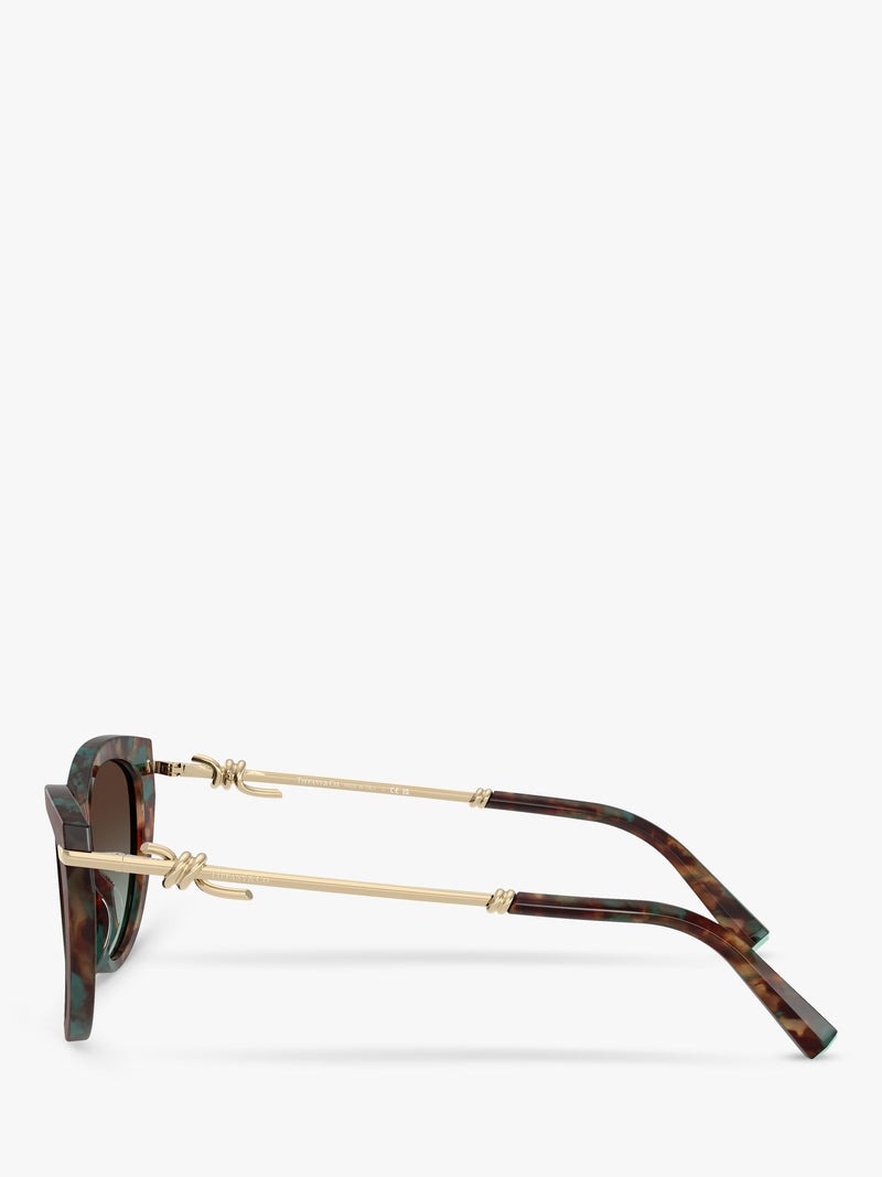 Tiffany & Co Cat's Eye sunglasses brown Havana blue - British product