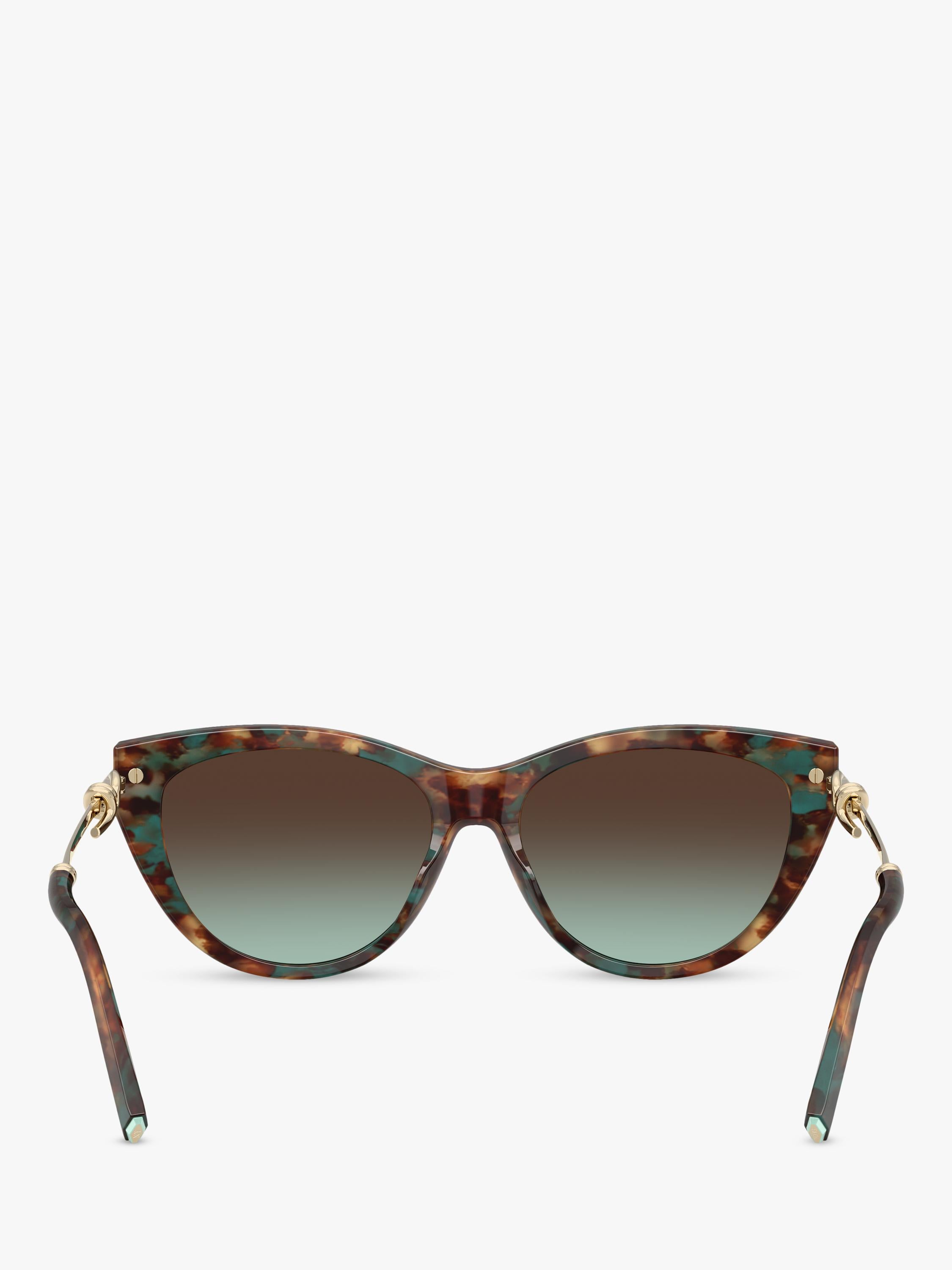 Tiffany & Co Cat's Eye sunglasses brown Havana blue - British product