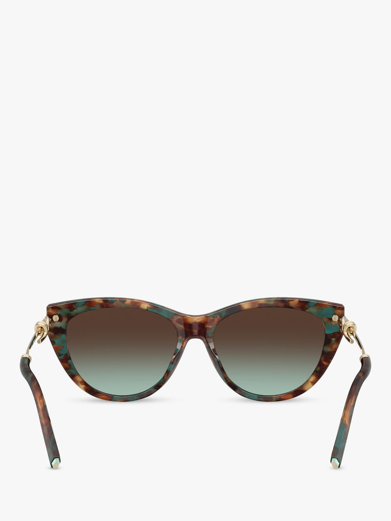 Tiffany & Co Cat's Eye sunglasses brown Havana blue - British product