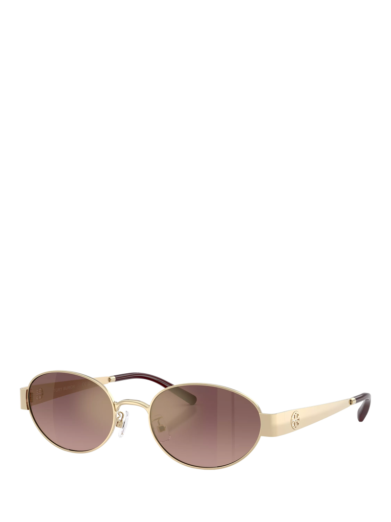 Tory Burch oval sunglasses light gold pink (British brand)