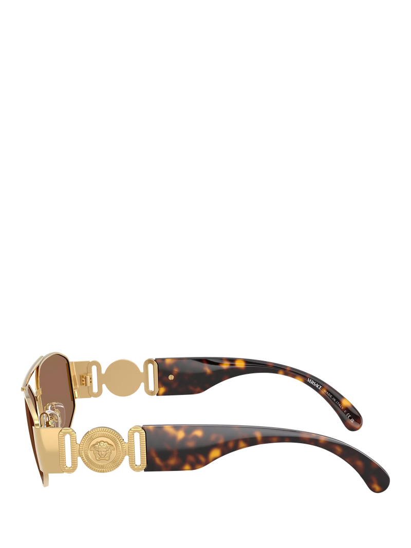 Versace irregular sunglasses gold brown, imported from the UK