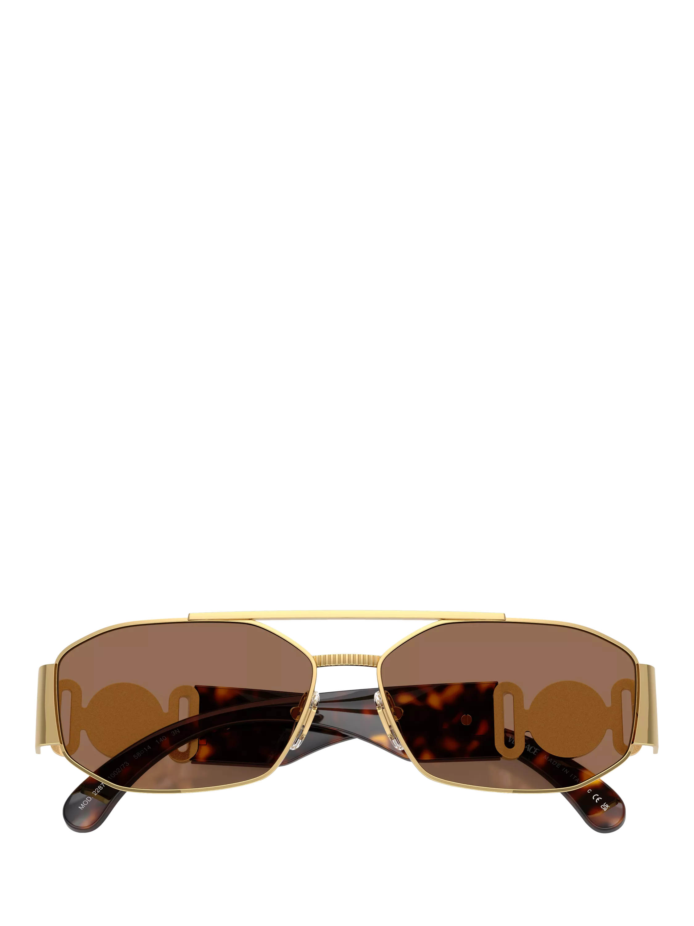 Versace irregular sunglasses gold brown, imported from the UK