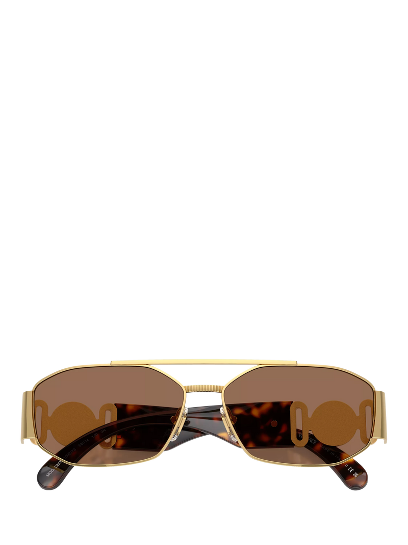 Versace irregular sunglasses gold brown, imported from the UK