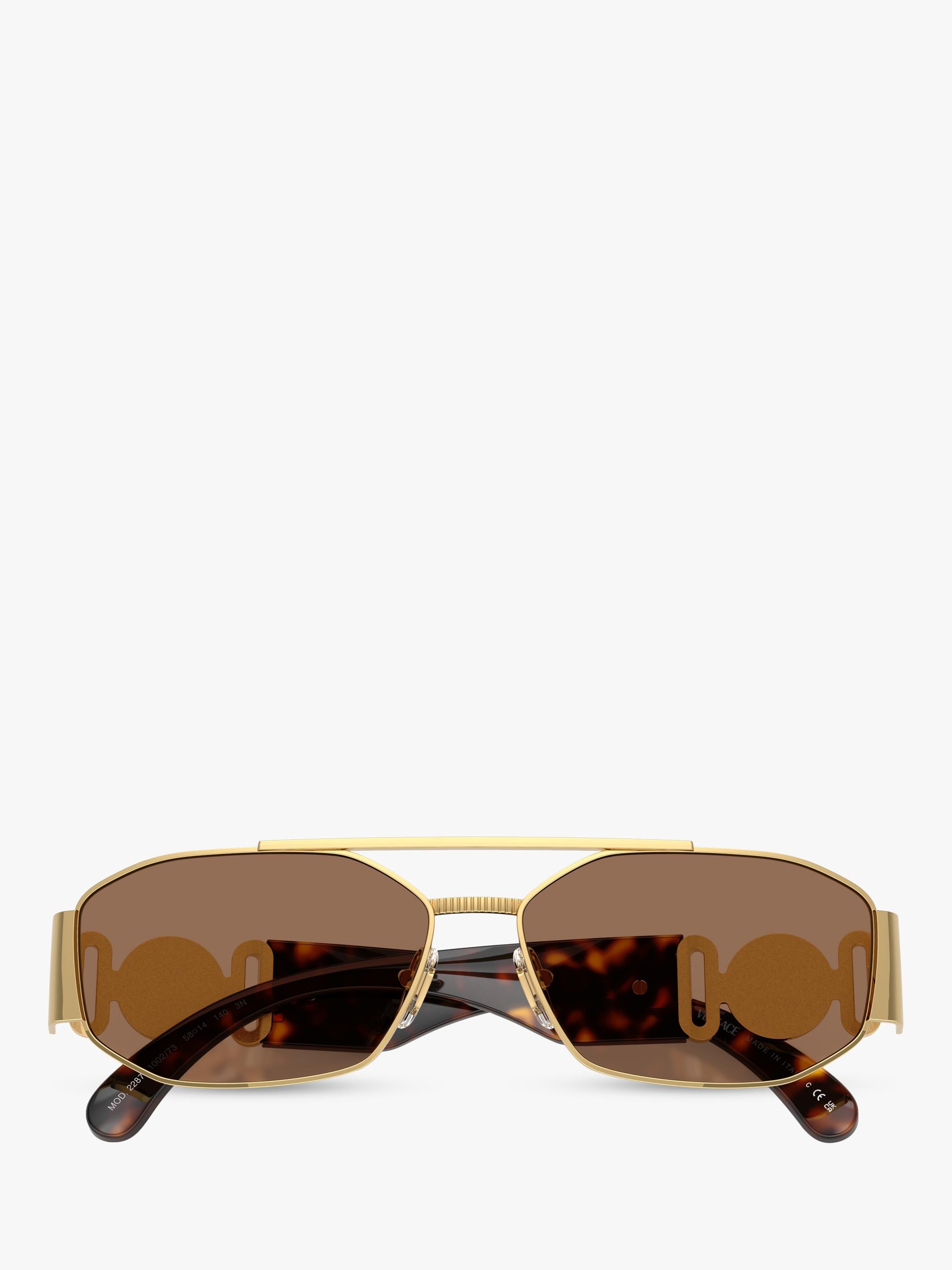 Versace irregular sunglasses gold brown, imported from the UK
