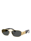 Versace irregular sunglasses gold grey metal frame, UK version
