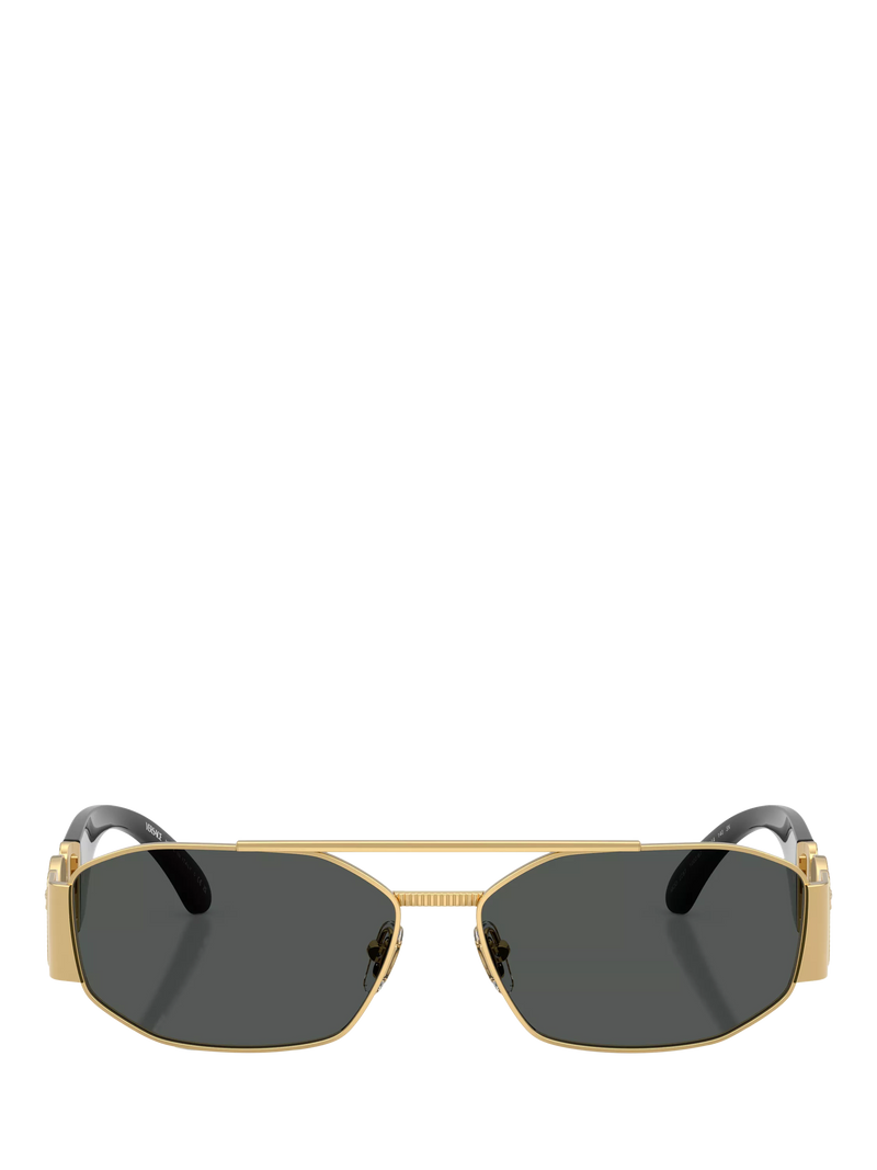 Versace irregular sunglasses gold grey metal frame, UK version