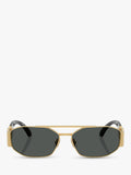 Versace irregular sunglasses gold grey metal frame, UK version