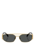 Versace irregular sunglasses gold grey metal frame, UK version