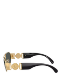 Versace irregular sunglasses gold grey metal frame, UK version