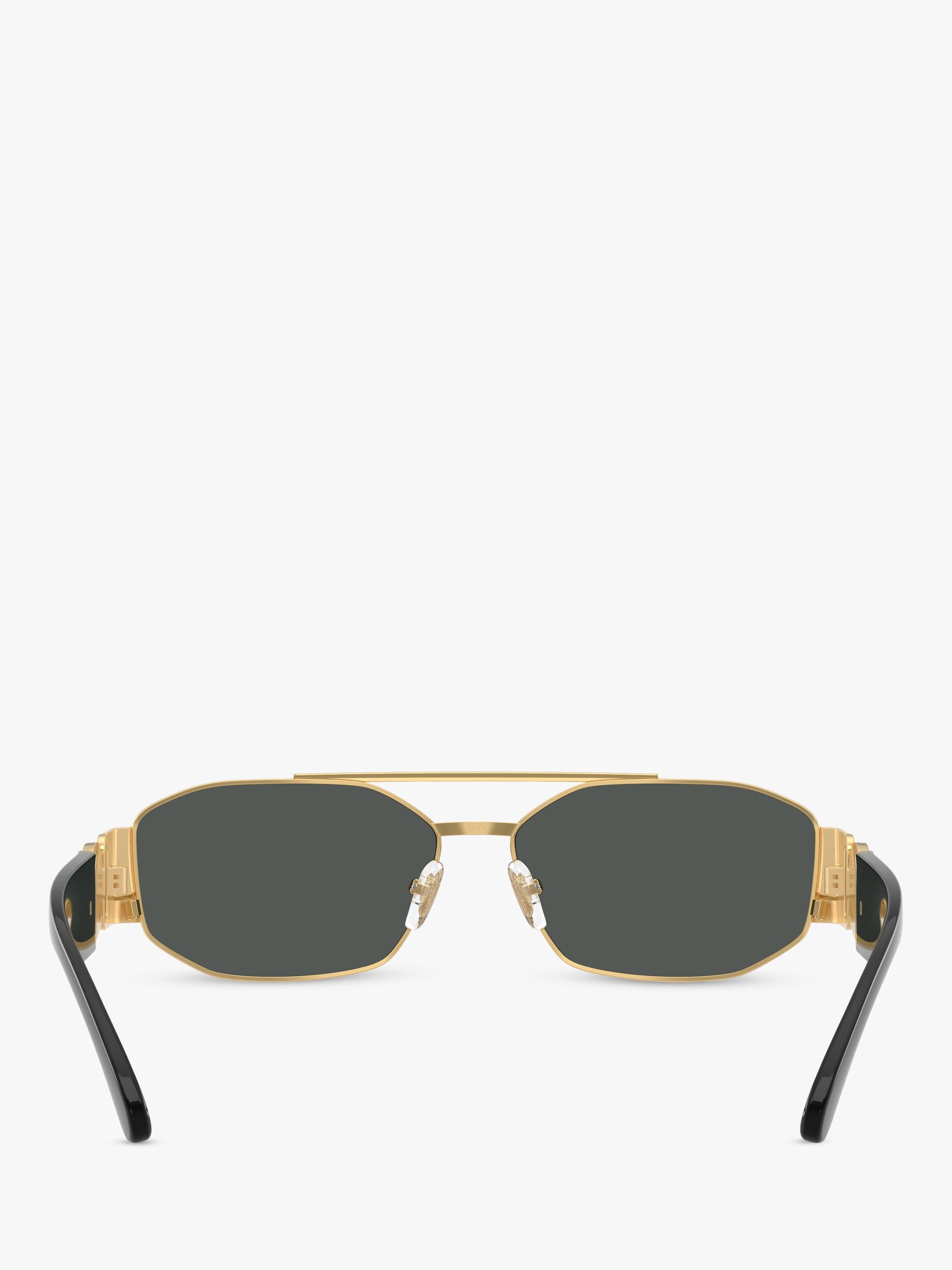 Versace irregular sunglasses gold grey metal frame, UK version