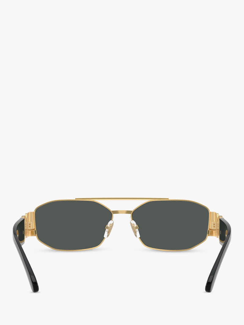 Versace irregular sunglasses gold grey metal frame, UK version