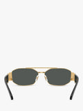 Versace irregular sunglasses gold grey metal frame, UK version
