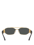 Versace irregular sunglasses gold grey metal frame, UK version