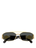 Versace irregular sunglasses gold grey metal frame, UK version