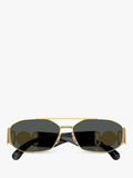 Versace irregular sunglasses gold grey metal frame, UK version