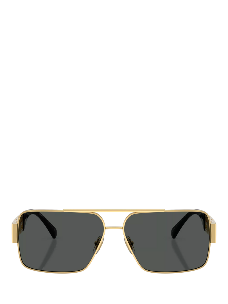 Versace rectangular sunglasses gold and grey, imported from the UK