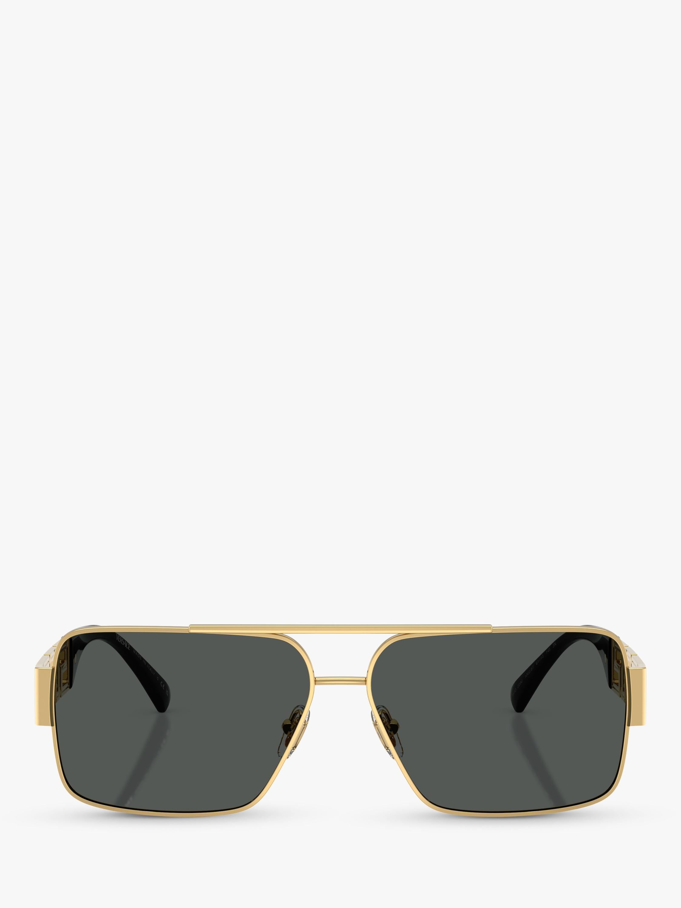 Versace rectangular sunglasses gold and grey, imported from the UK