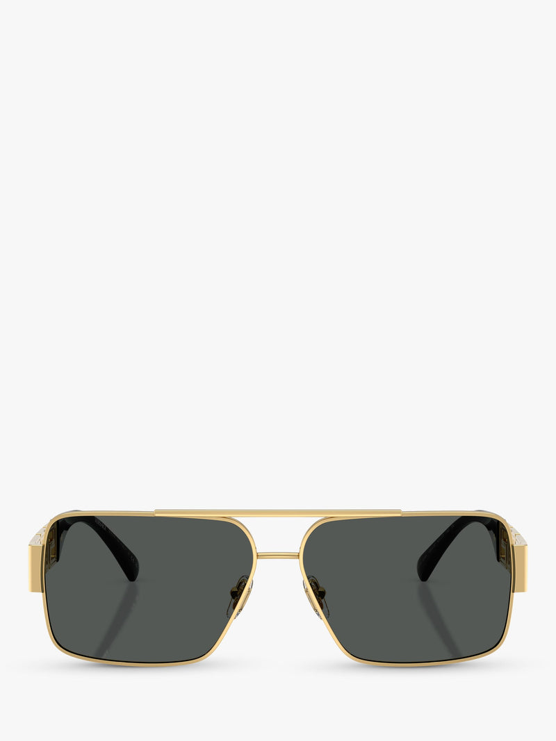 Versace rectangular sunglasses gold and grey, imported from the UK