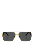Versace rectangular sunglasses gold and grey, imported from the UK