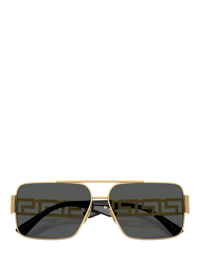Versace rectangular sunglasses gold and grey, imported from the UK