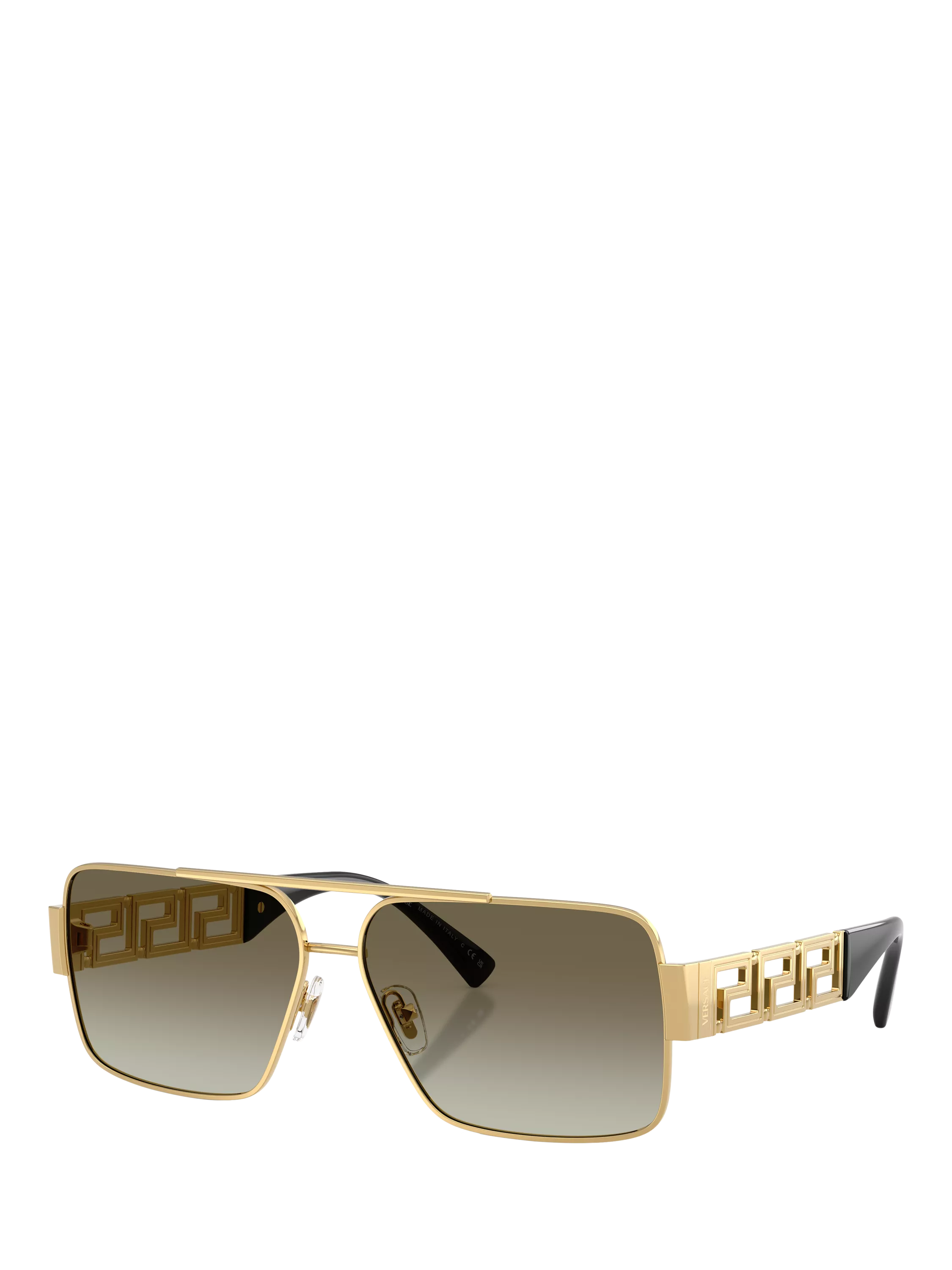 Versace rectangular sunglasses gold green gradient polycarbonate, imported from the UK