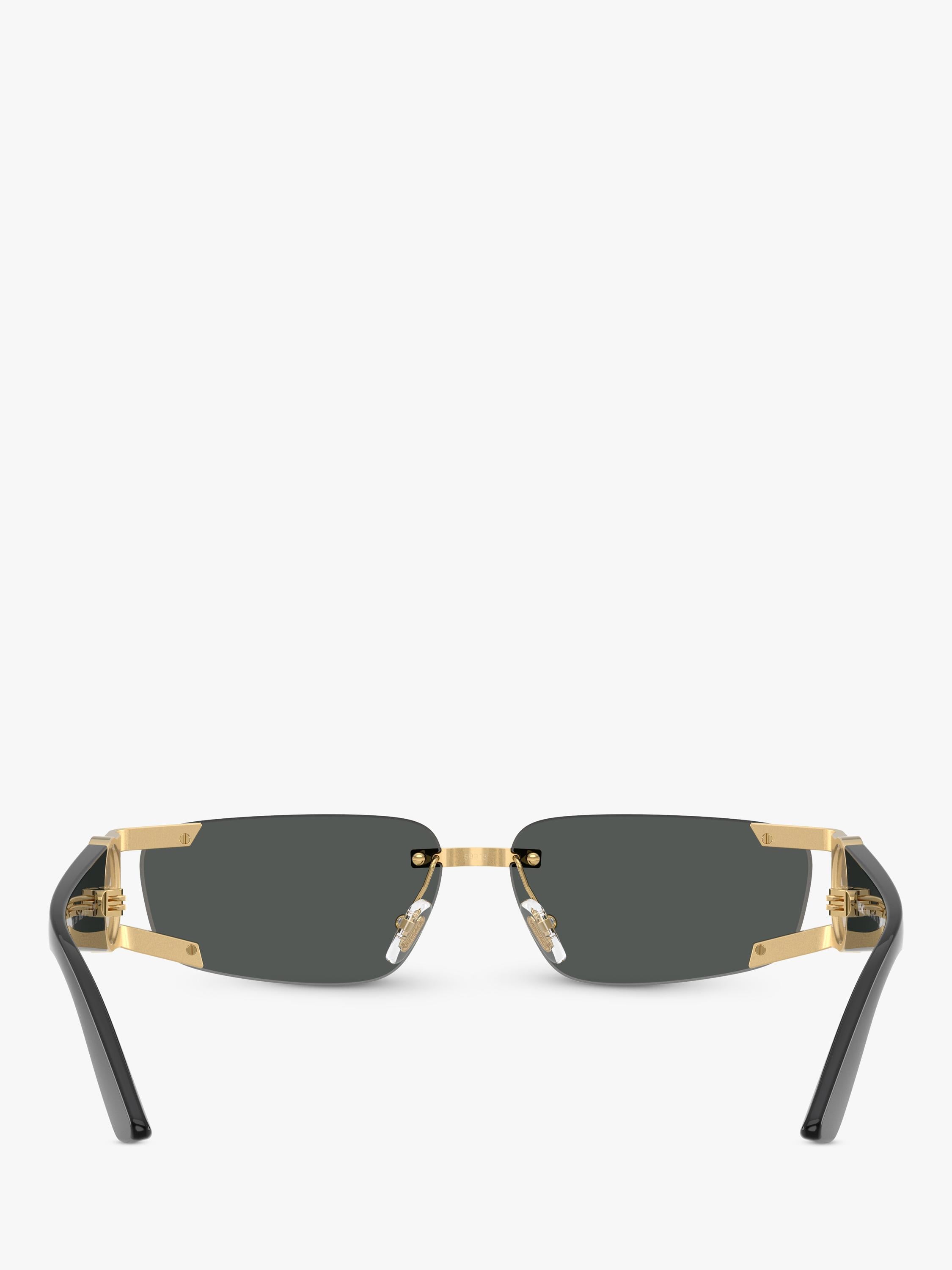 Versace men's rectangular sunglasses gold grey, UK version