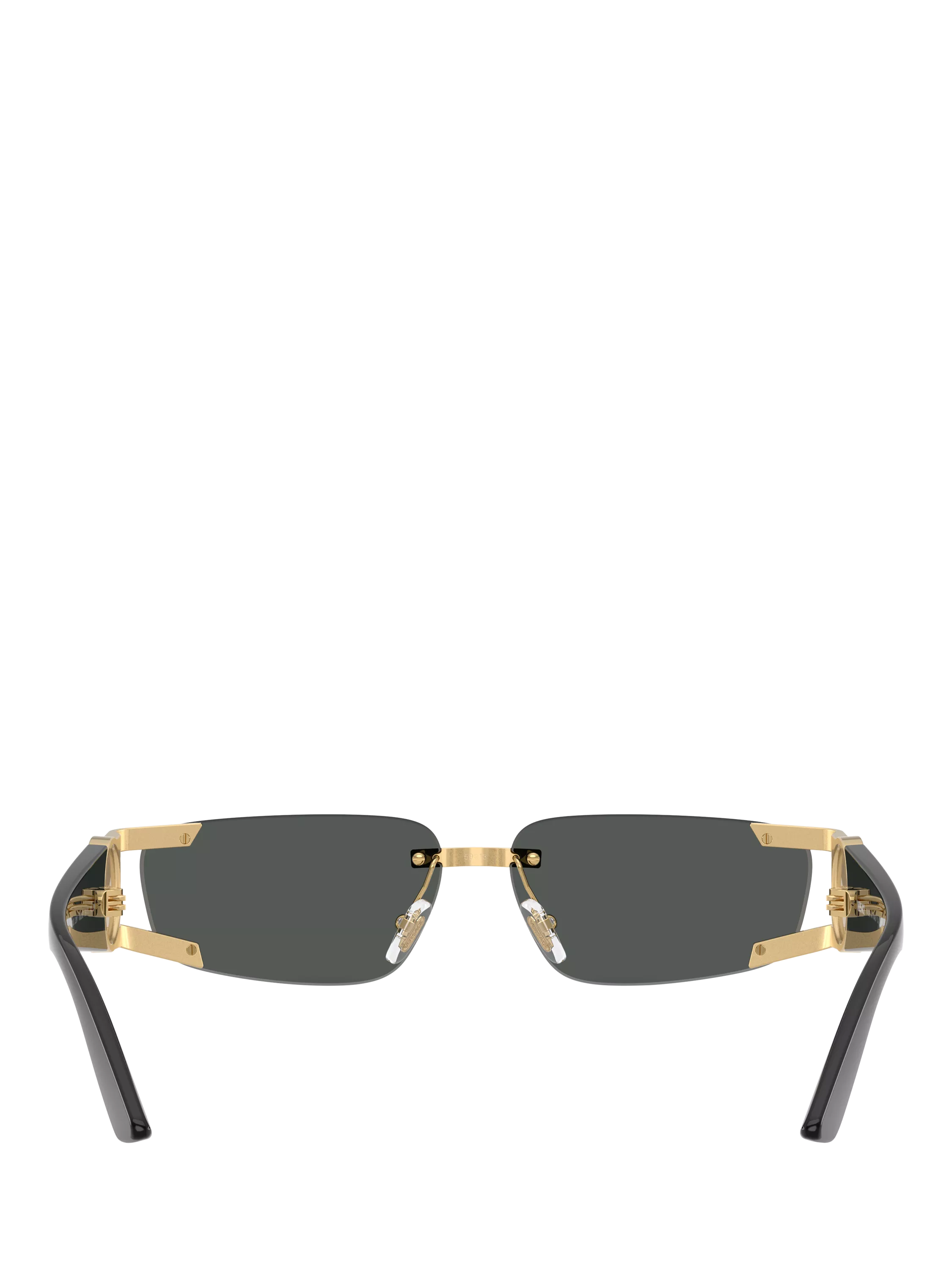 Versace men's rectangular sunglasses gold grey, UK version