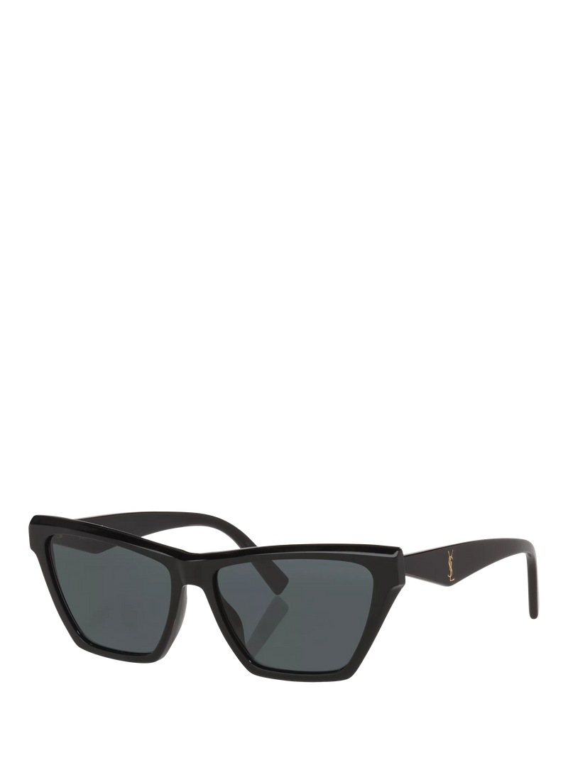 Yves Saint Laurent cat eye sunglasses 58mm black acetate (British brand)