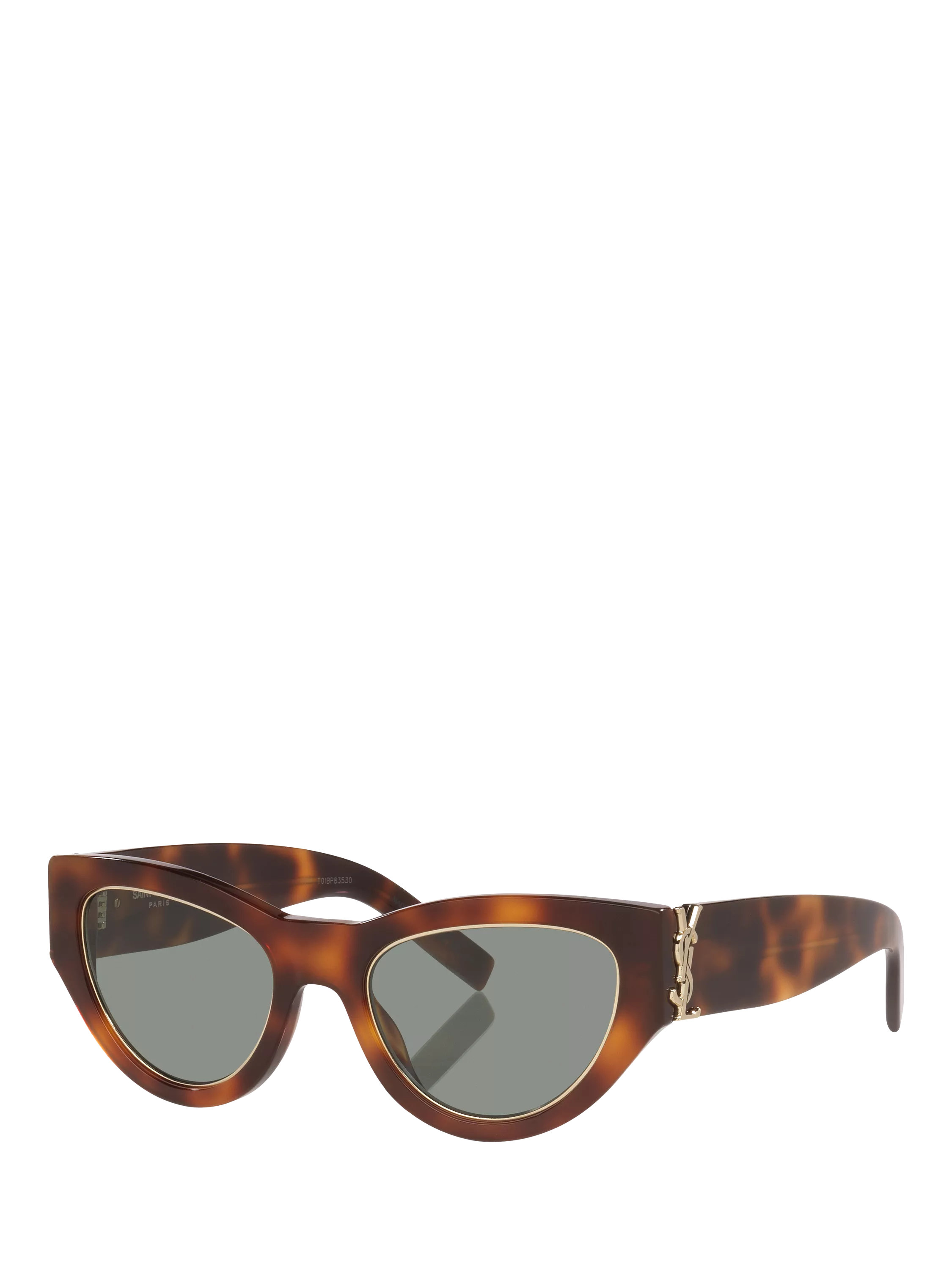 Yves Saint Laurent cat eye tortoise green sunglasses, imported from the UK