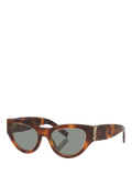 Yves Saint Laurent cat eye tortoise green sunglasses, imported from the UK
