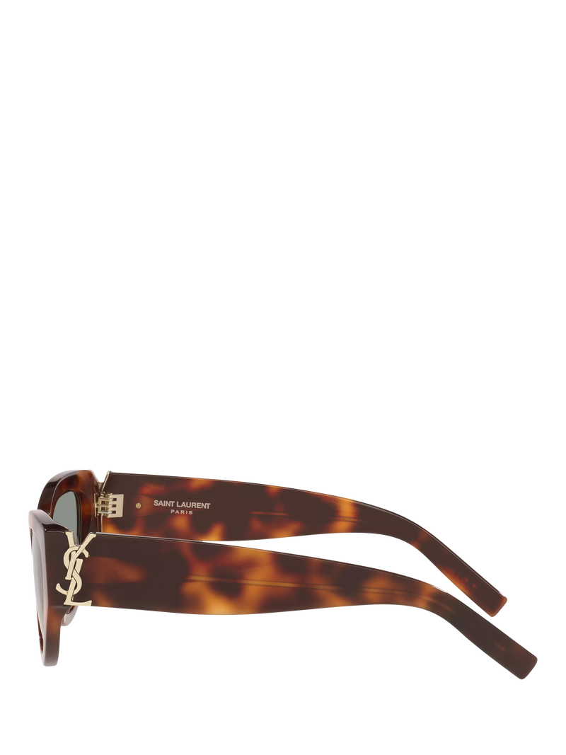 Yves Saint Laurent cat eye tortoise green sunglasses, imported from the UK