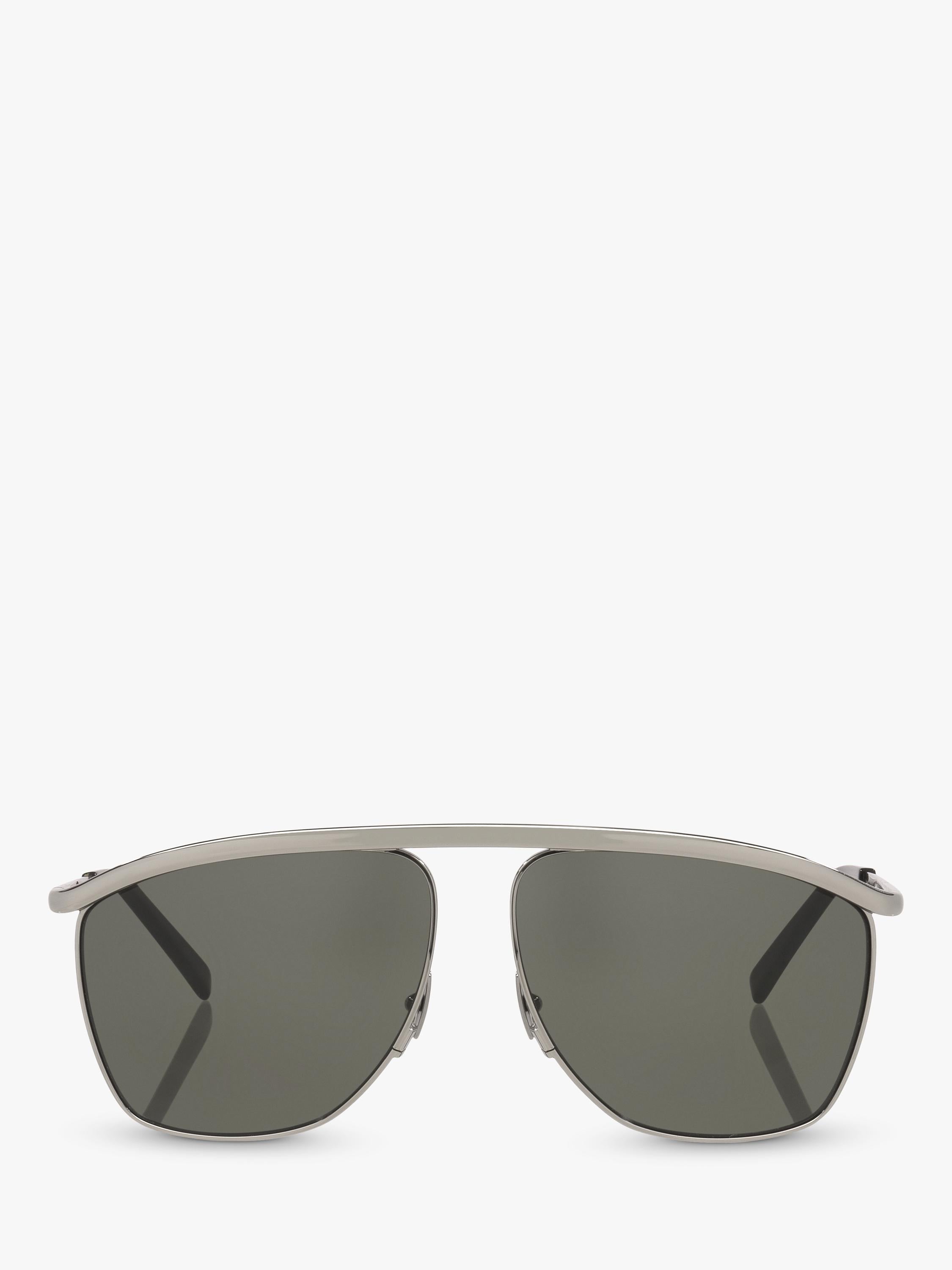 Yves Saint Laurent aviator sunglasses in silver, imported from the UK