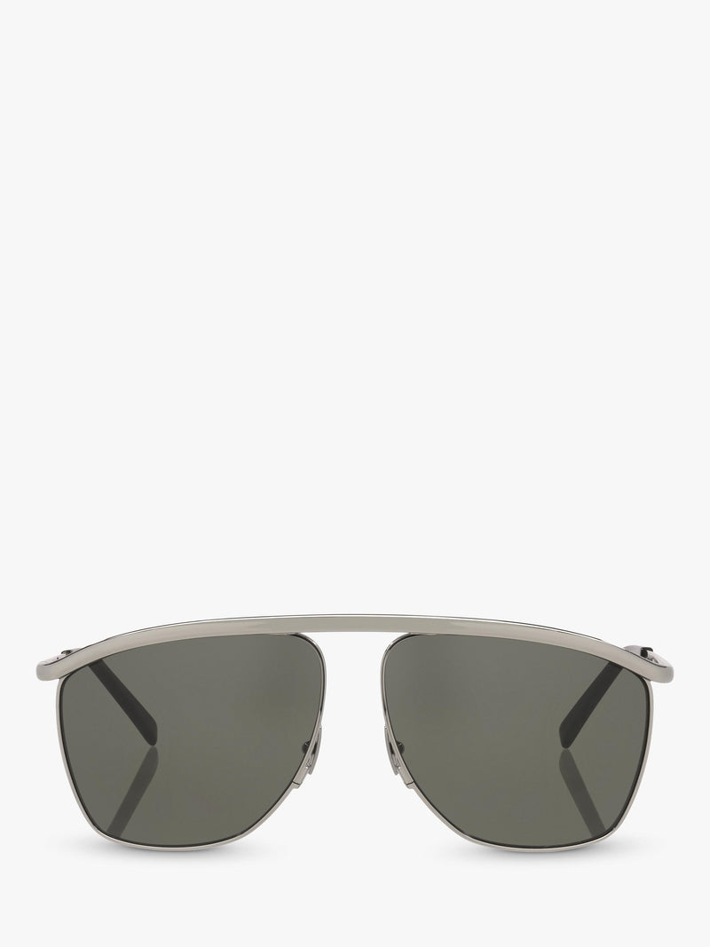 Yves Saint Laurent aviator sunglasses in silver, imported from the UK