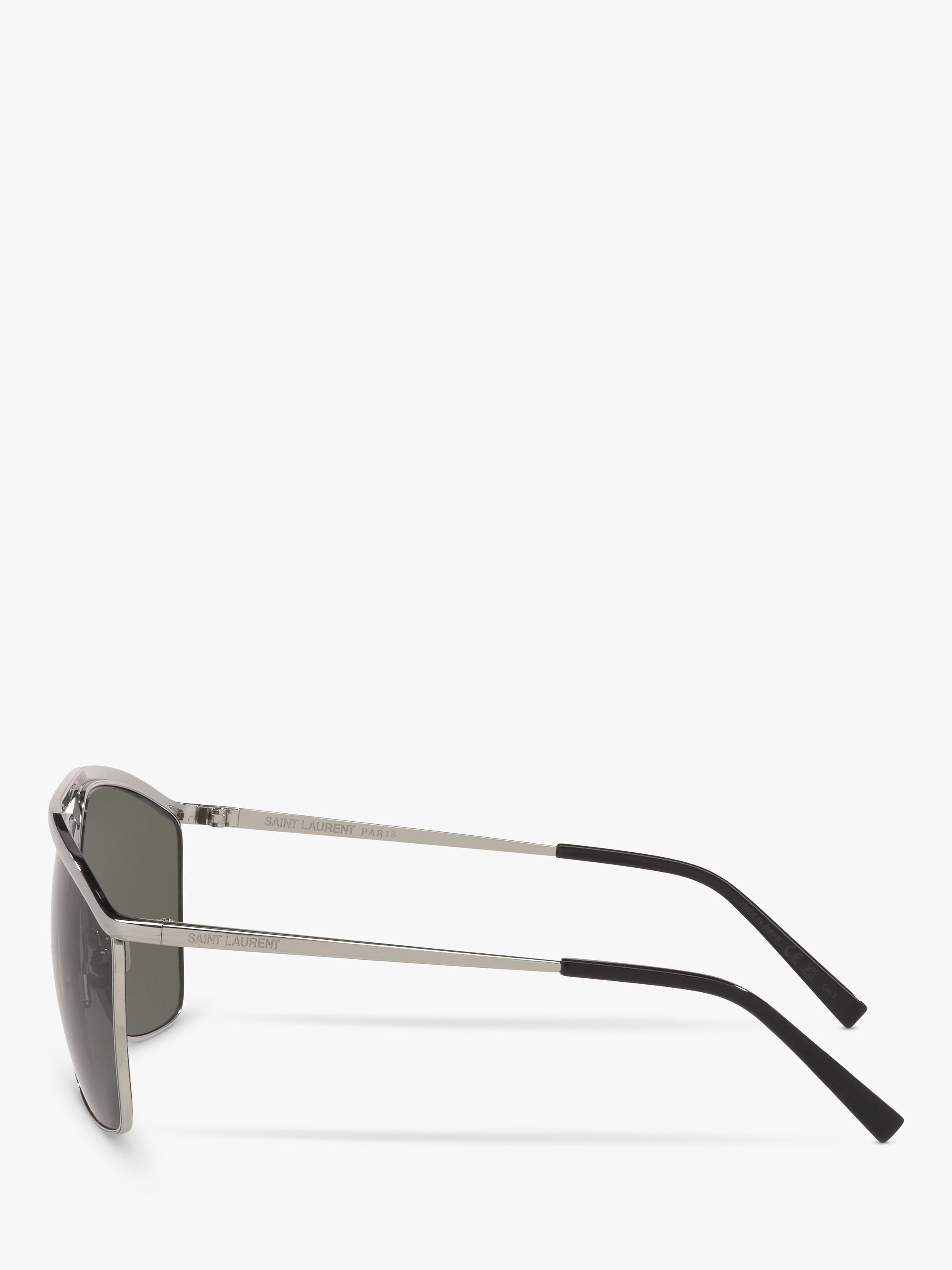 Yves Saint Laurent aviator sunglasses in silver, imported from the UK