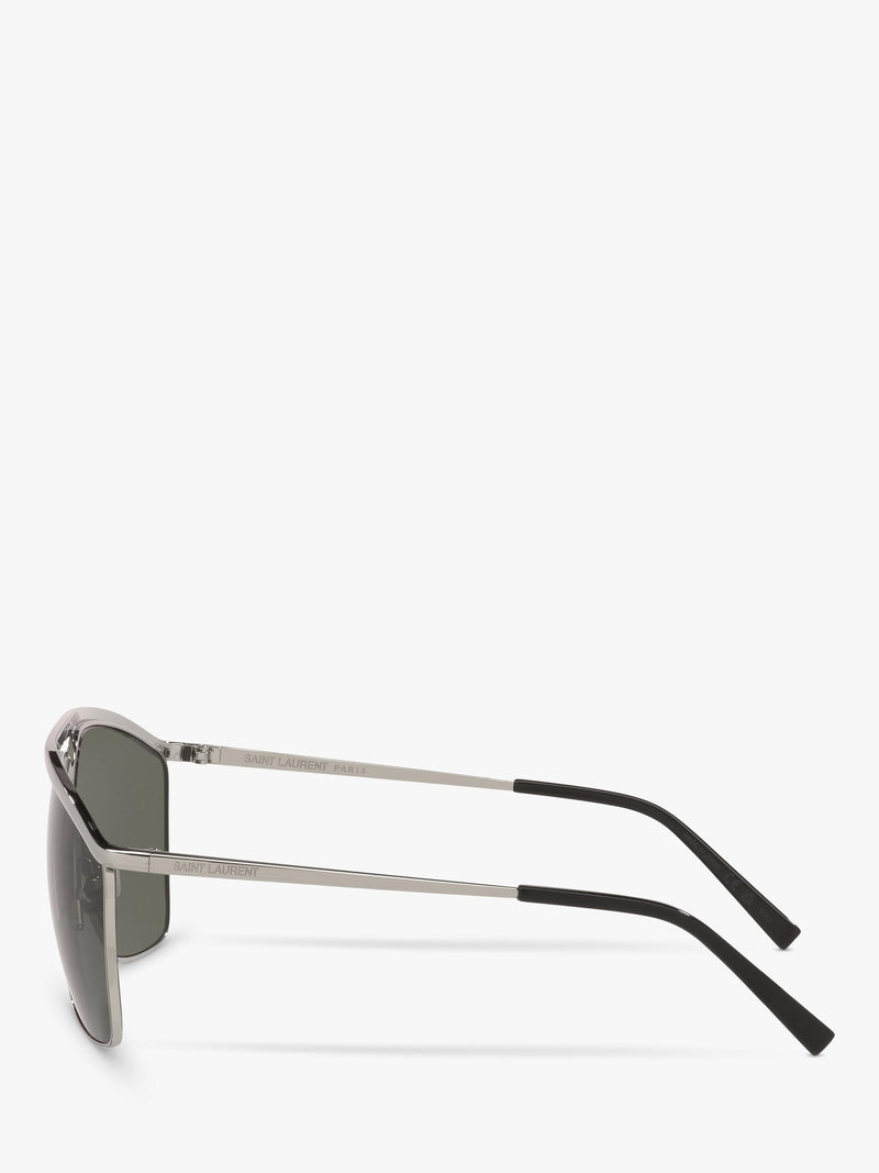 Yves Saint Laurent aviator sunglasses in silver, imported from the UK