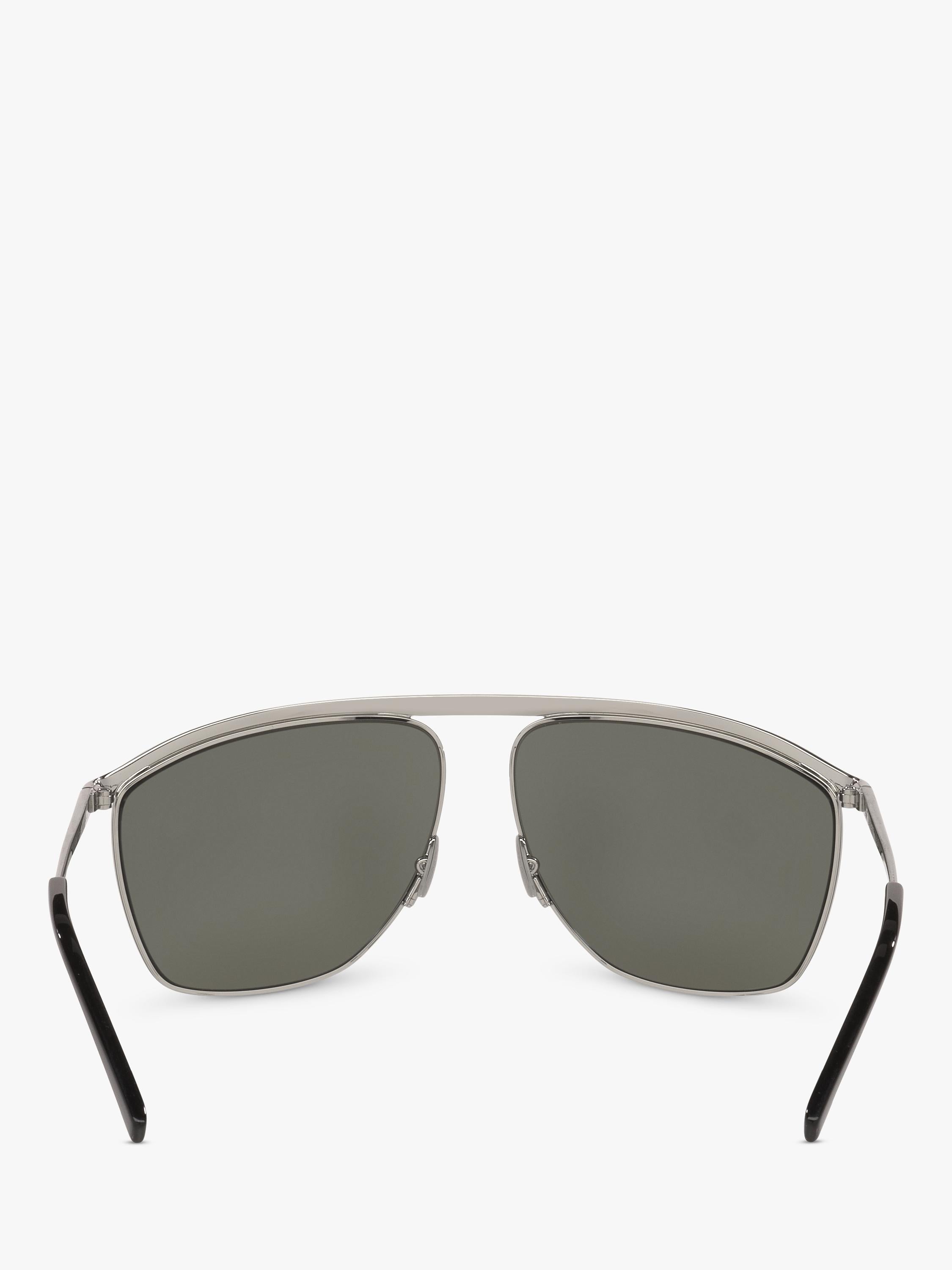 Yves Saint Laurent aviator sunglasses in silver, imported from the UK