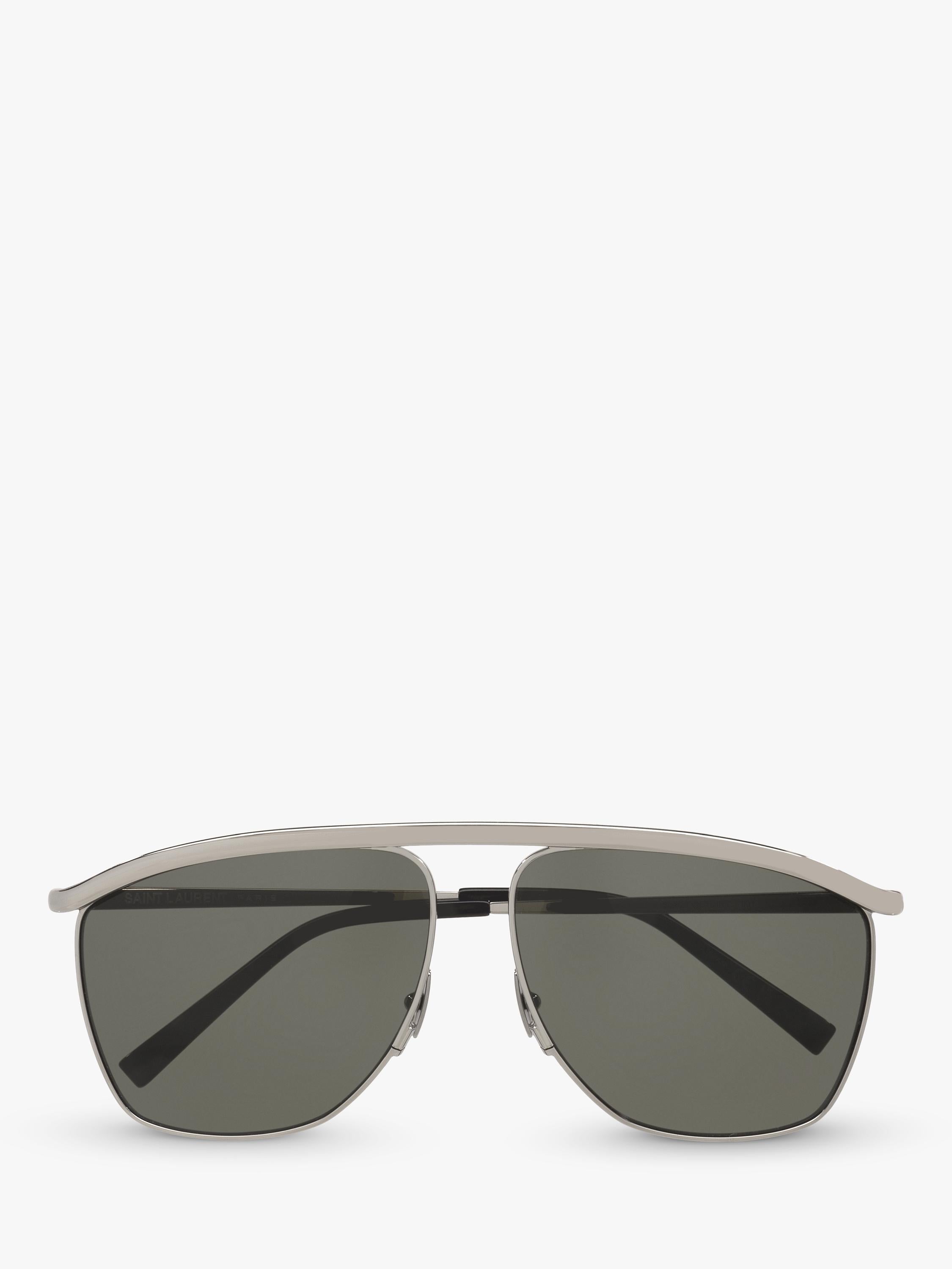 Yves Saint Laurent aviator sunglasses in silver, imported from the UK