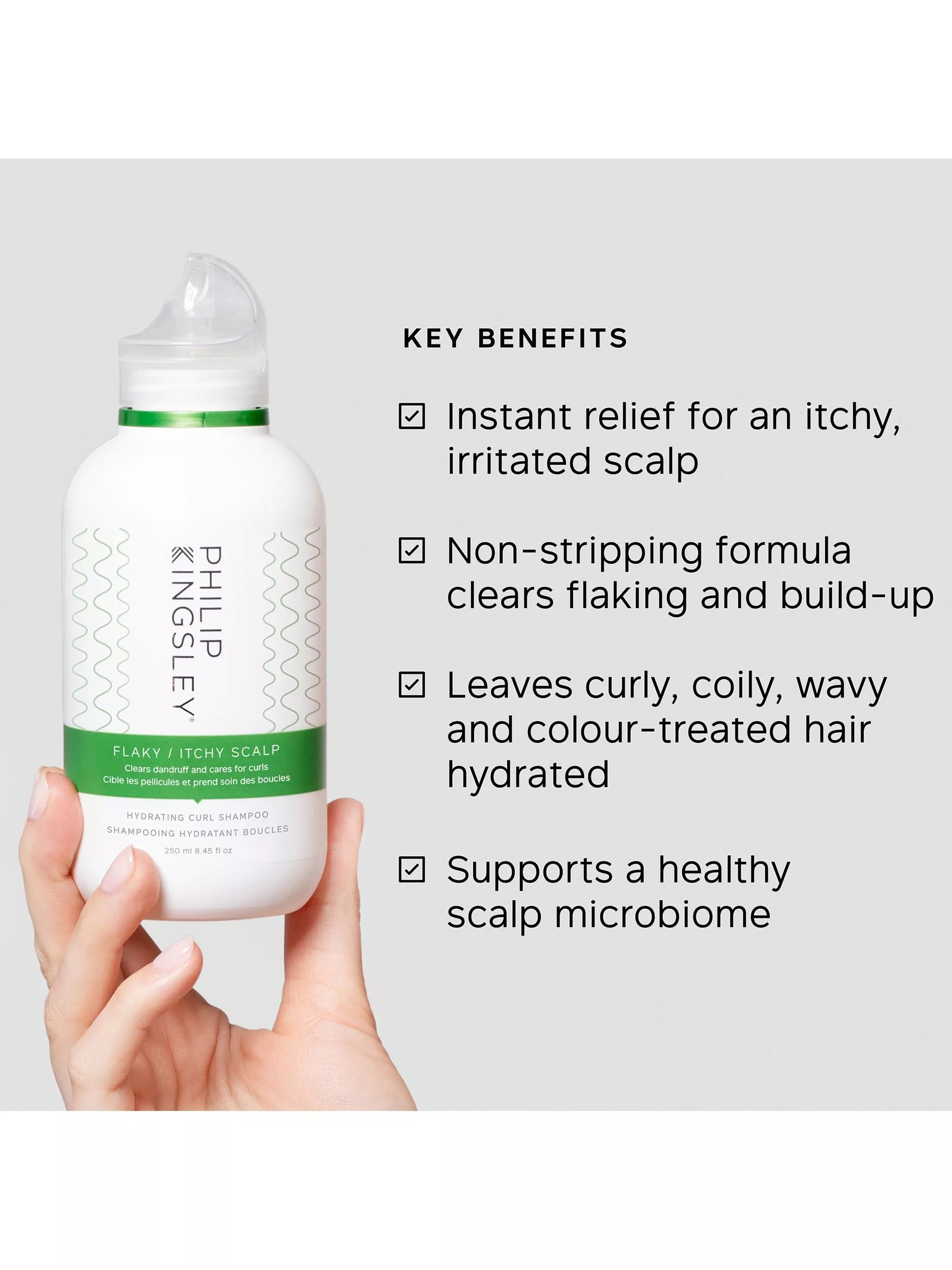 Philip Kingsley anti-dandruff shampoo for curly hair 250ml, imported from the UK