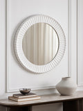 John Lewis carved round wall mirror 70cm white - British product