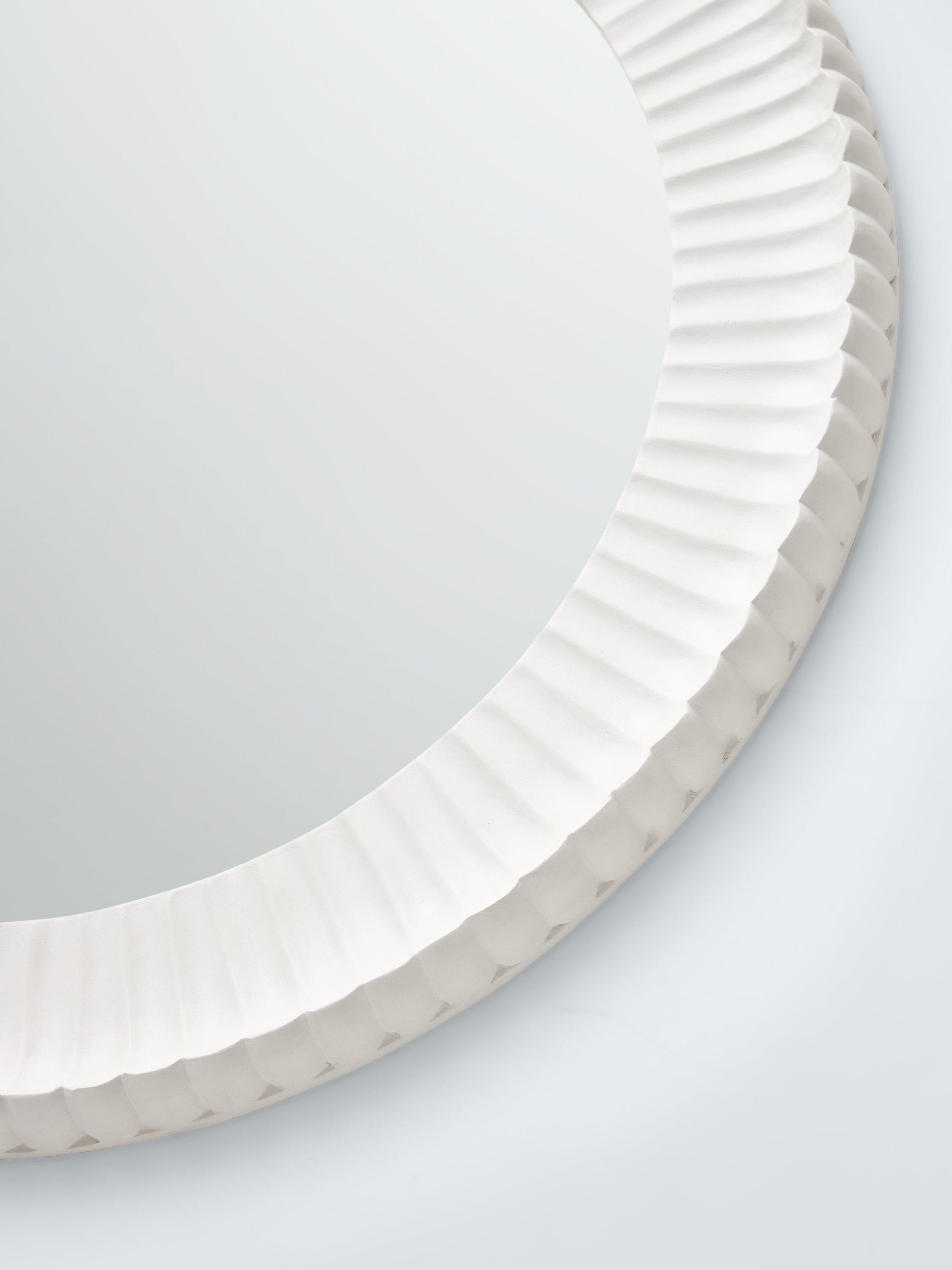 John Lewis carved round wall mirror 70cm white - British product