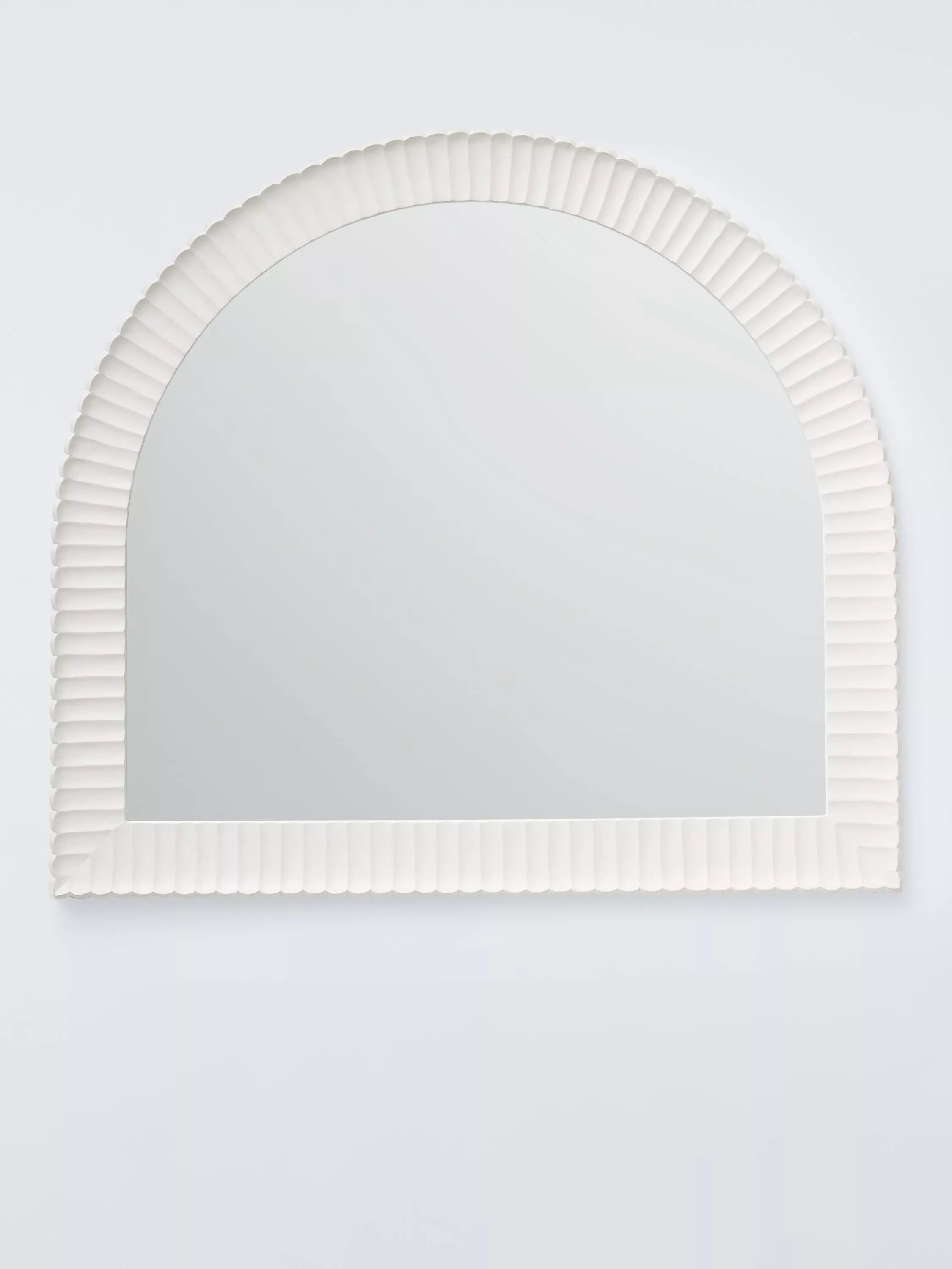 John Lewis coastal carved mirror 95x105cm white, imported from the UK