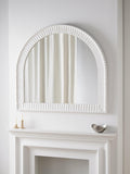 John Lewis coastal carved mirror 95x105cm white, imported from the UK