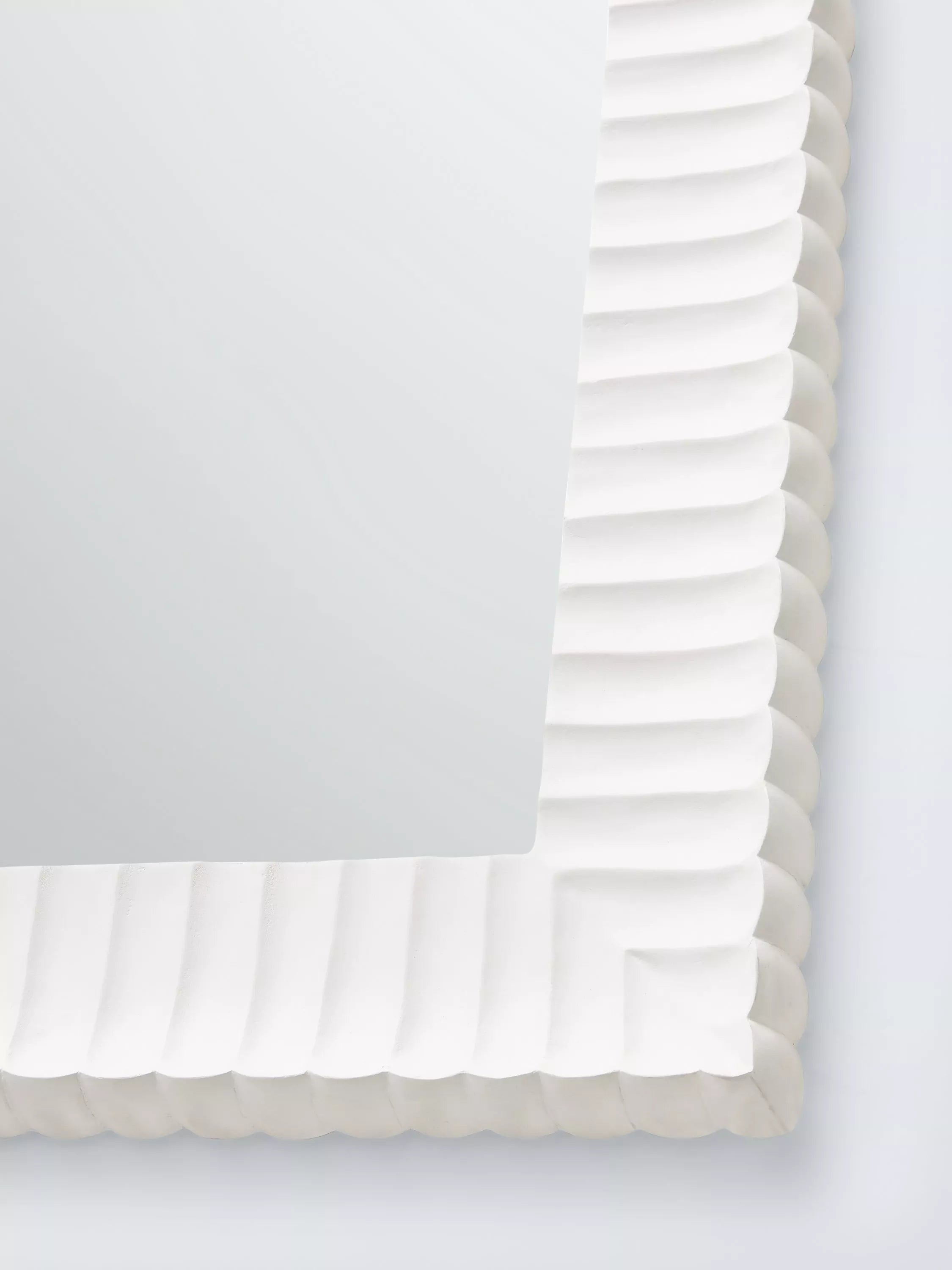 John Lewis coastal carved mirror 95x105cm white, imported from the UK