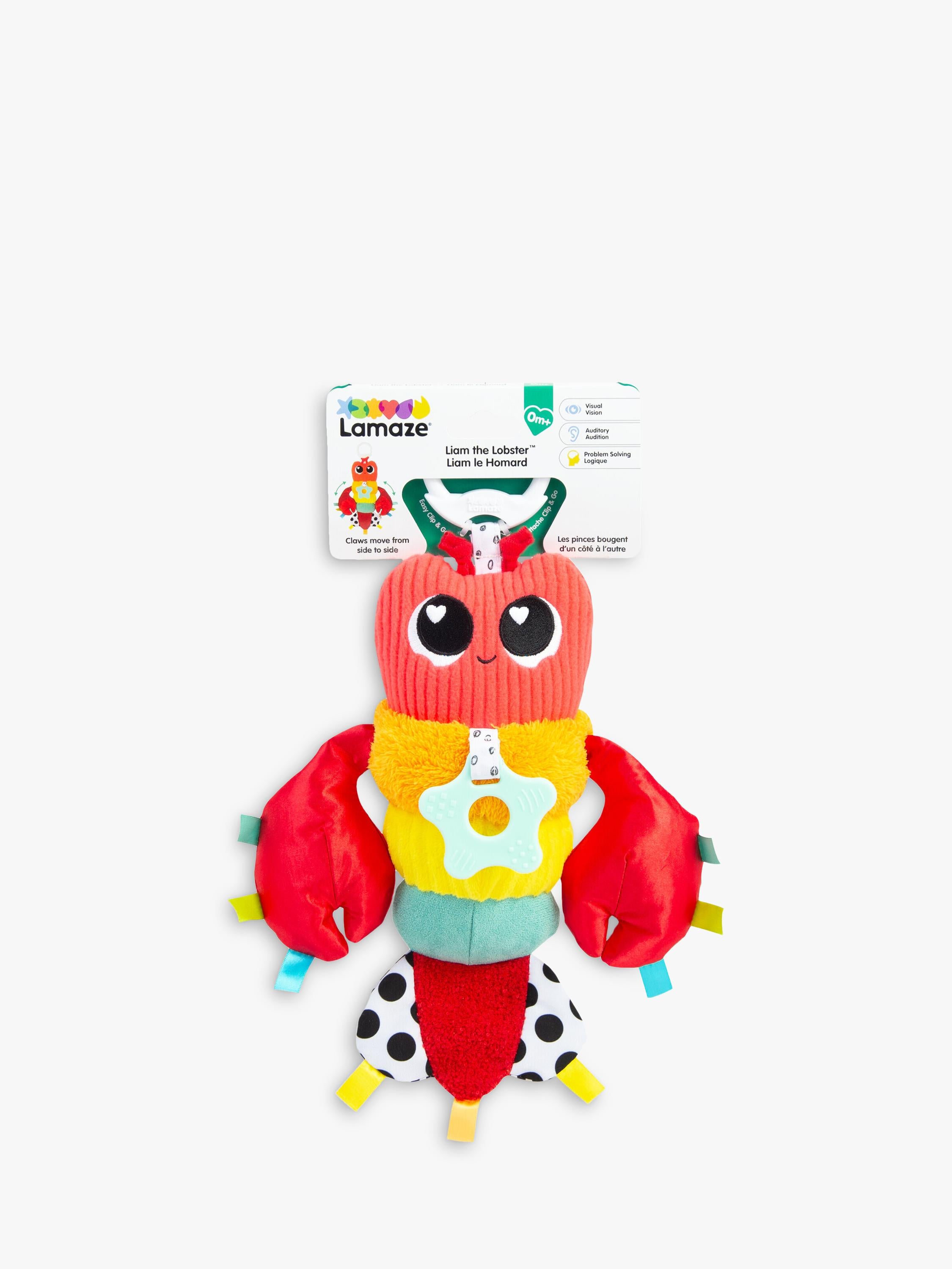 Lamaze Liam the Lobster clip and go toy, imported from the UK