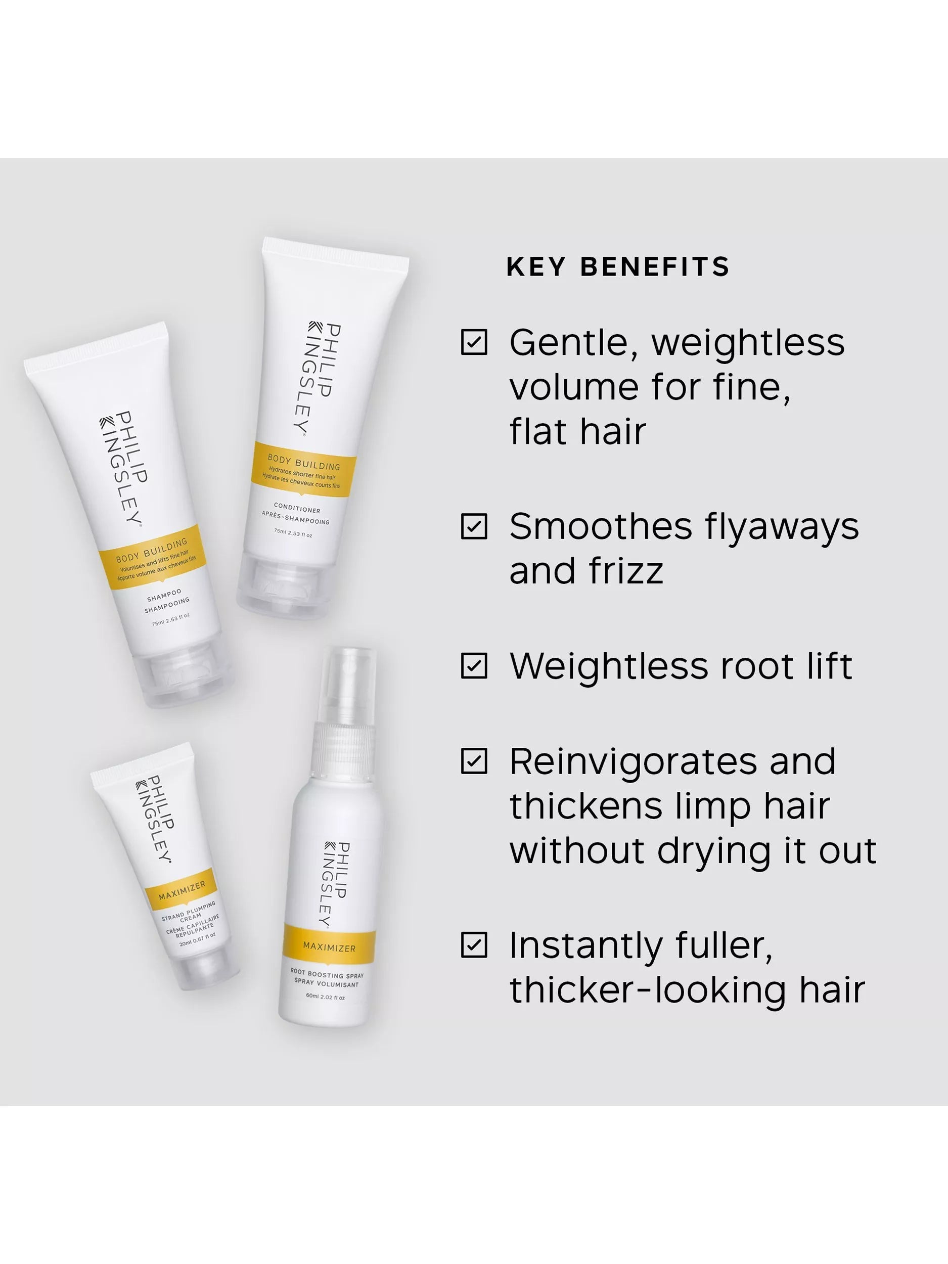 Philip Kingsley Body Building Discovery Collection haircare gift set, UK version