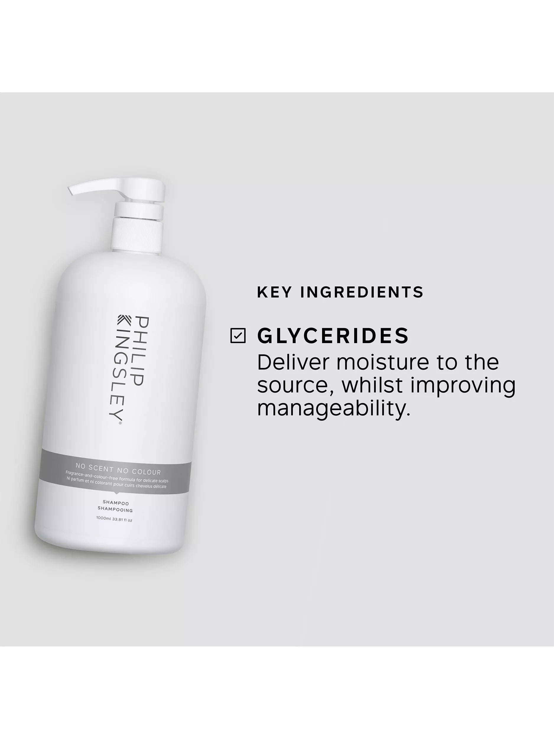 Philip Kingsley No Scent No Colour Gentle Shampoo 1000ml - British product