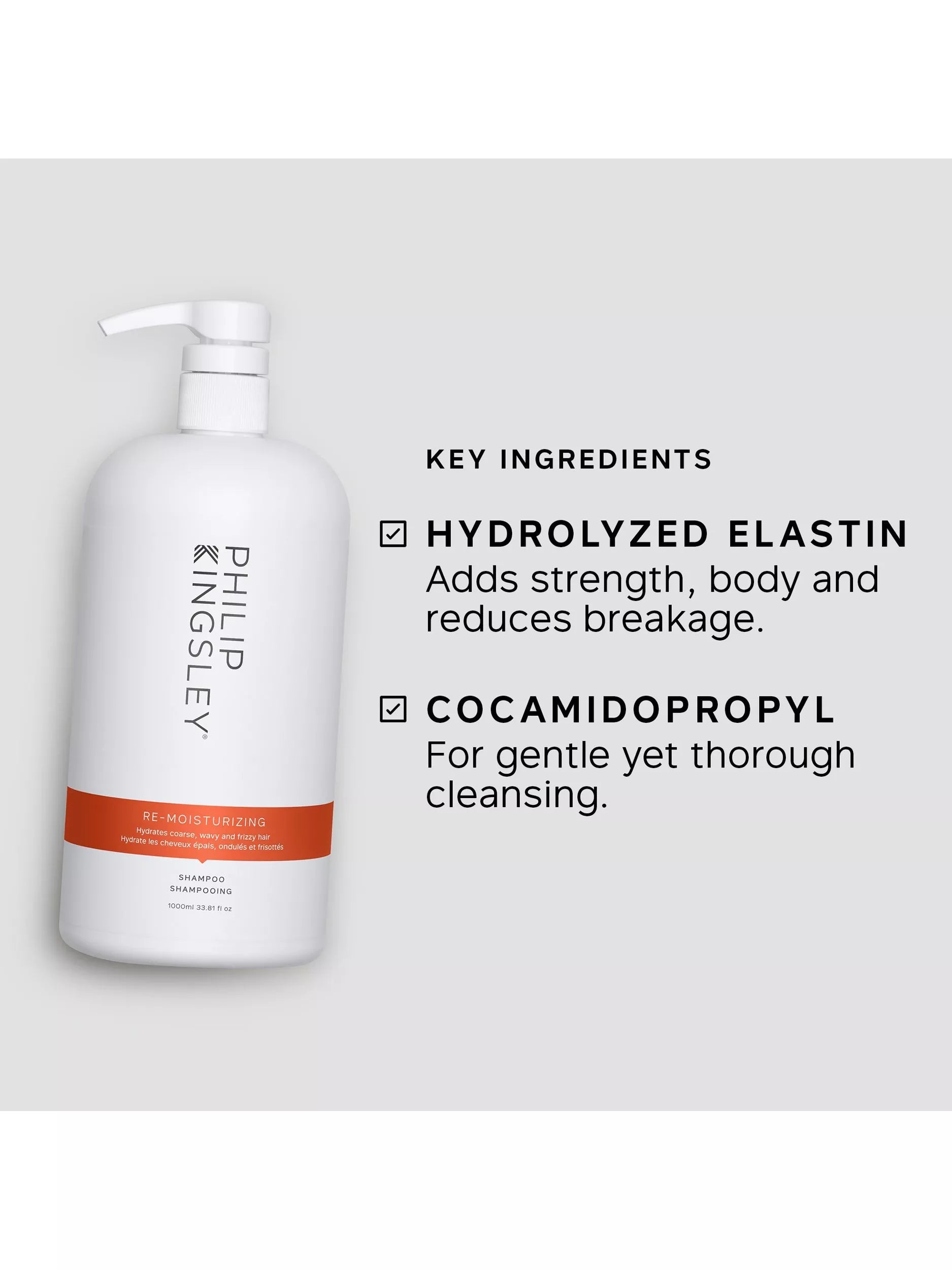Philip Kingsley Re-Moisturising shampoo 1000ml, UK version