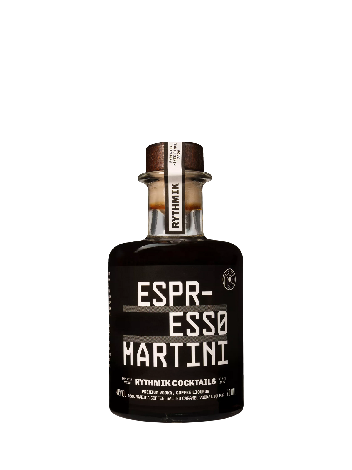 Rythmik Cocktails espresso martini cocktail 20cl, imported from the UK