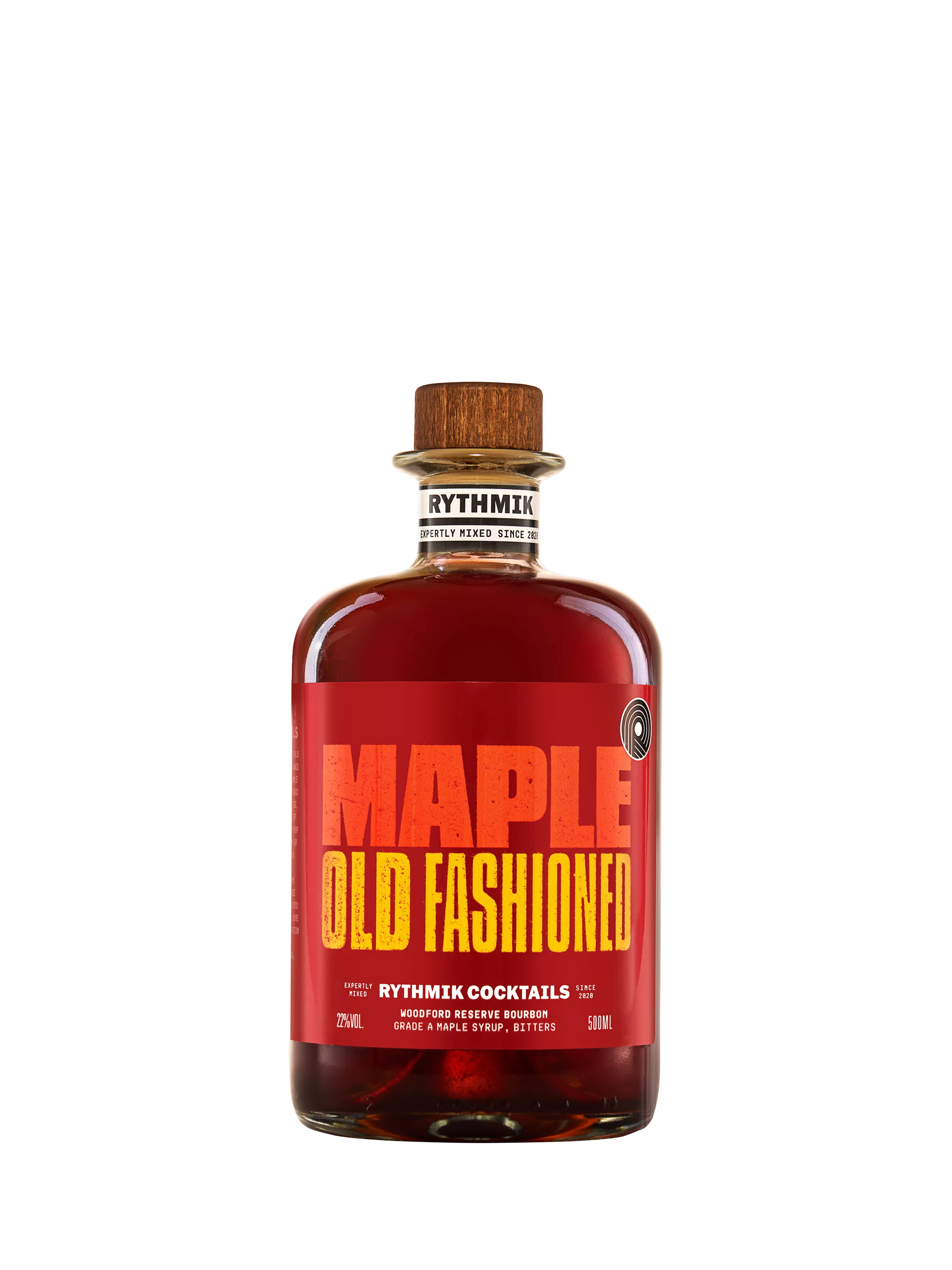 Rythmik Maple Old Fashioned cocktail mixer 50cl, imported from the UK